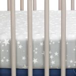 Lambs & Ivy Milky Way Space Galaxy 4-Piece Baby Nursery Crib Bedding Set - Blue/Gray - Image 5